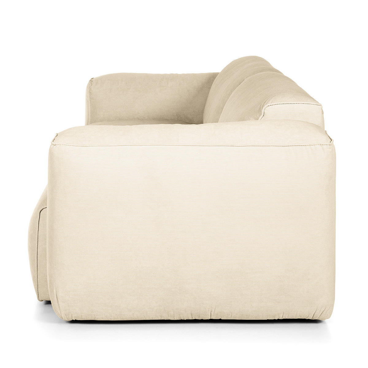 3-SITZER SOFA - Beige/Schwarz, Kunststoff/Textil (251/71/102cm) - home24
