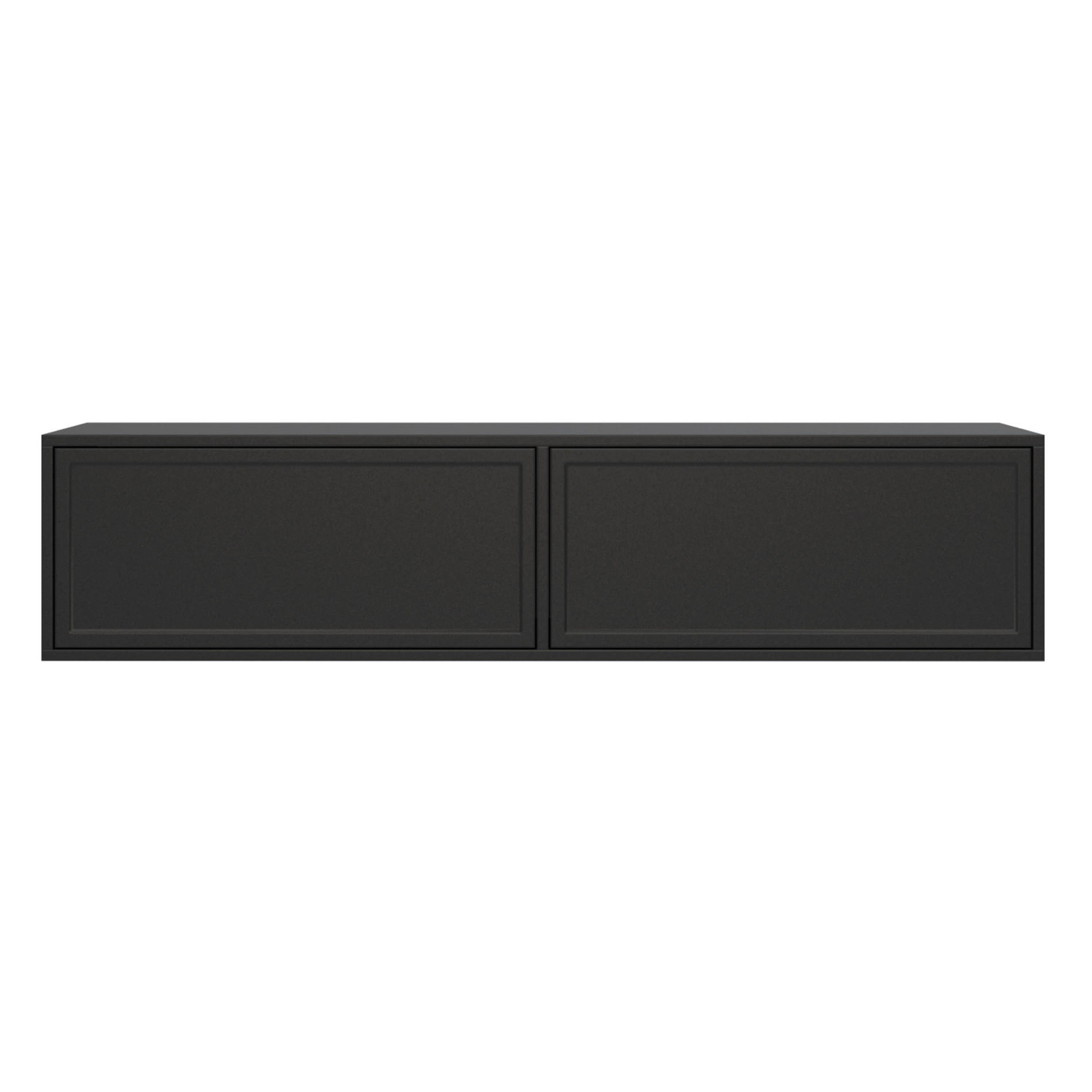TV-HÄNGEBOARD Velveto 2-türig, Schwarz, 140 cm - Schwarz, Holzwerkstoff (140/30/30cm) - Selsey