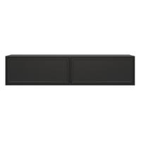 TV-HÄNGEBOARD Velveto 2-türig, Schwarz, 140 cm - Schwarz, Holzwerkstoff (140/30/30cm) - Selsey