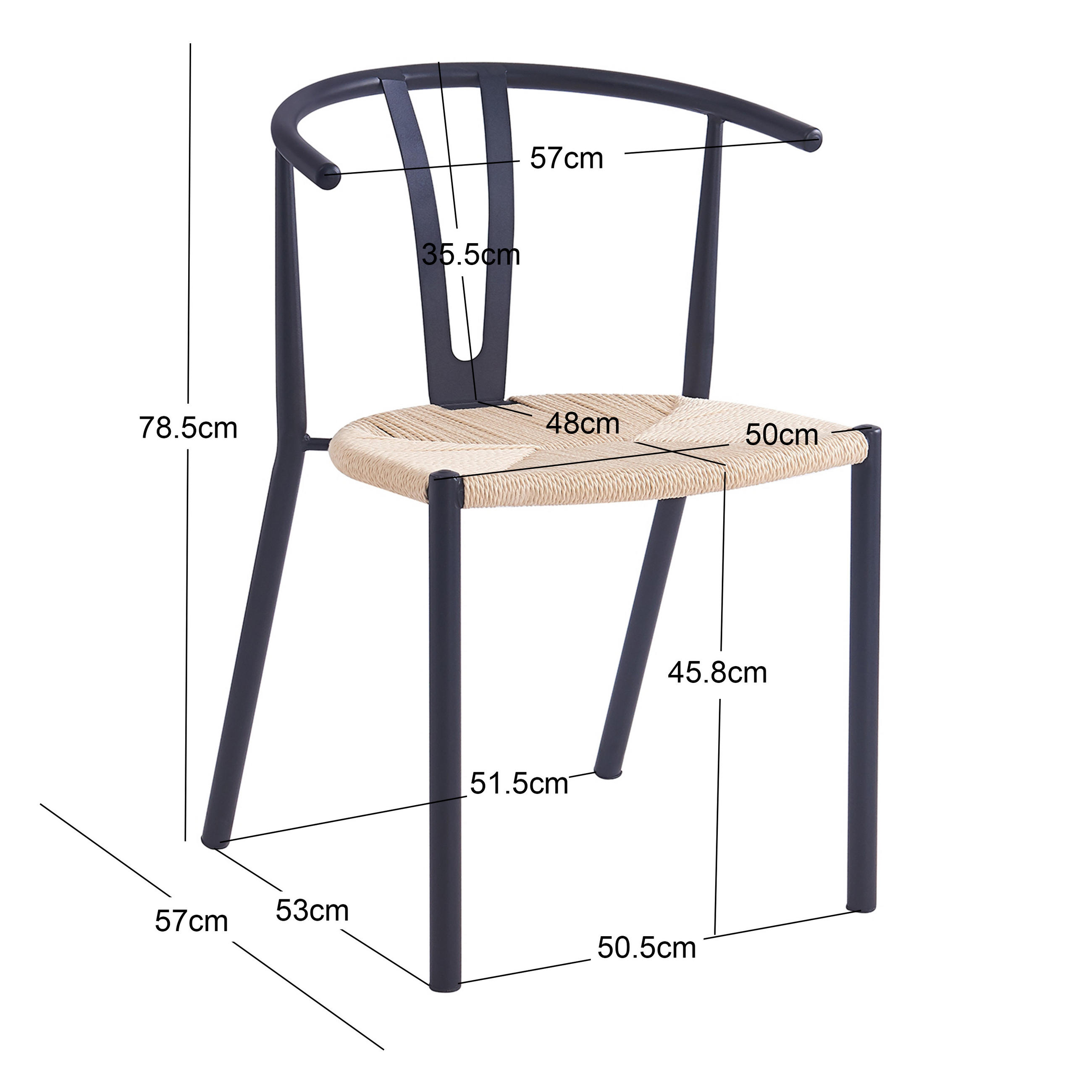 Thumbnail - Nordlys Stuhl, Schwarz, Textil, 50.5x78.5x57 cm, Oeko-Tex®, Esszimmer, Stühle, Esszimmerstühle, Vierfußstühle