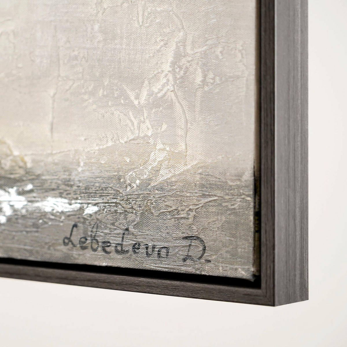 GEMÄLDE Lebensbaum Schattenfugenrahmen grau 100x50 cm - Grau, Holz (100/50cm) - YS-art gallery