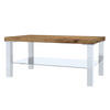 WOHNZIMMERTISCH 90 x 45 cm, Weiß / Wotan Eiche - Weiß/Braun, Holz (45/43.5/90cm) - B BELINI GROUP