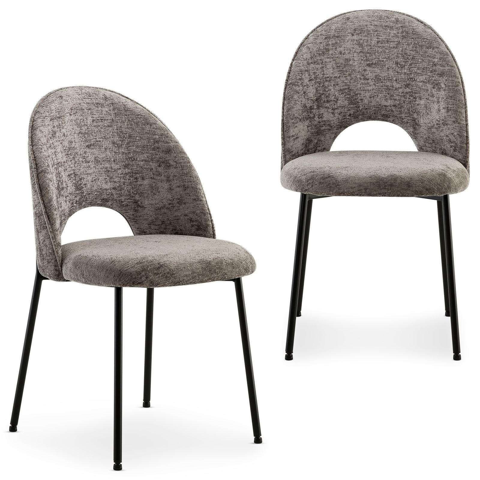 ESSZIMMERSTÜHLE SERENA 2ER-SET - Grau, Textil (46/83/53cm) - IDIMEX