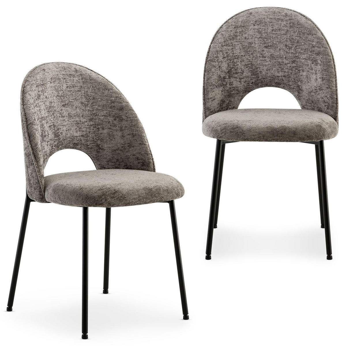 ESSZIMMERSTÜHLE SERENA 2ER-SET - Grau, Textil (46/83/53cm) - IDIMEX