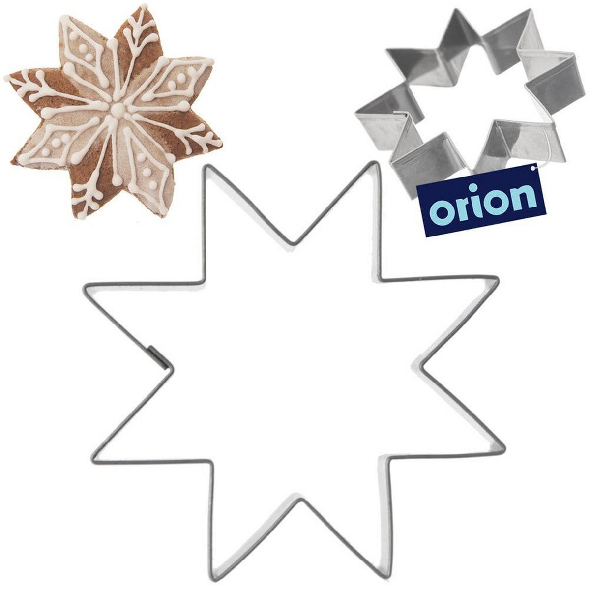 AUSSTECHFORM Stern 6 cm Silber - Silberfarben, Metall (6/1.5/6cm) - Orion 