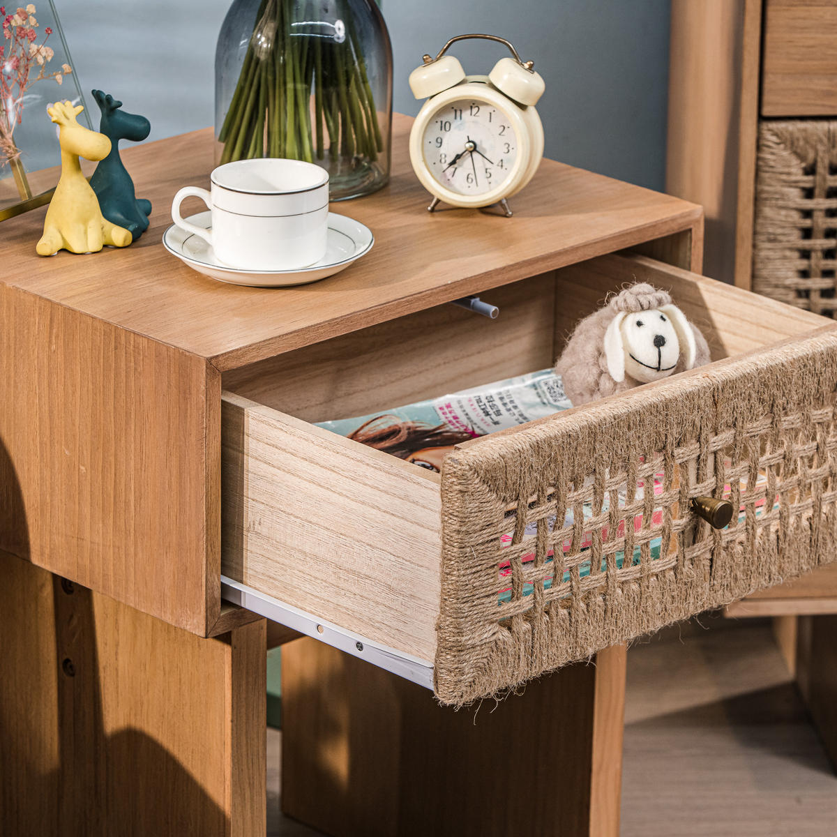 NACHTTISCH Rechteckig Braun 45 x 36 x 55 cm - Braun, Holz (45/55/36cm) - Nordlys