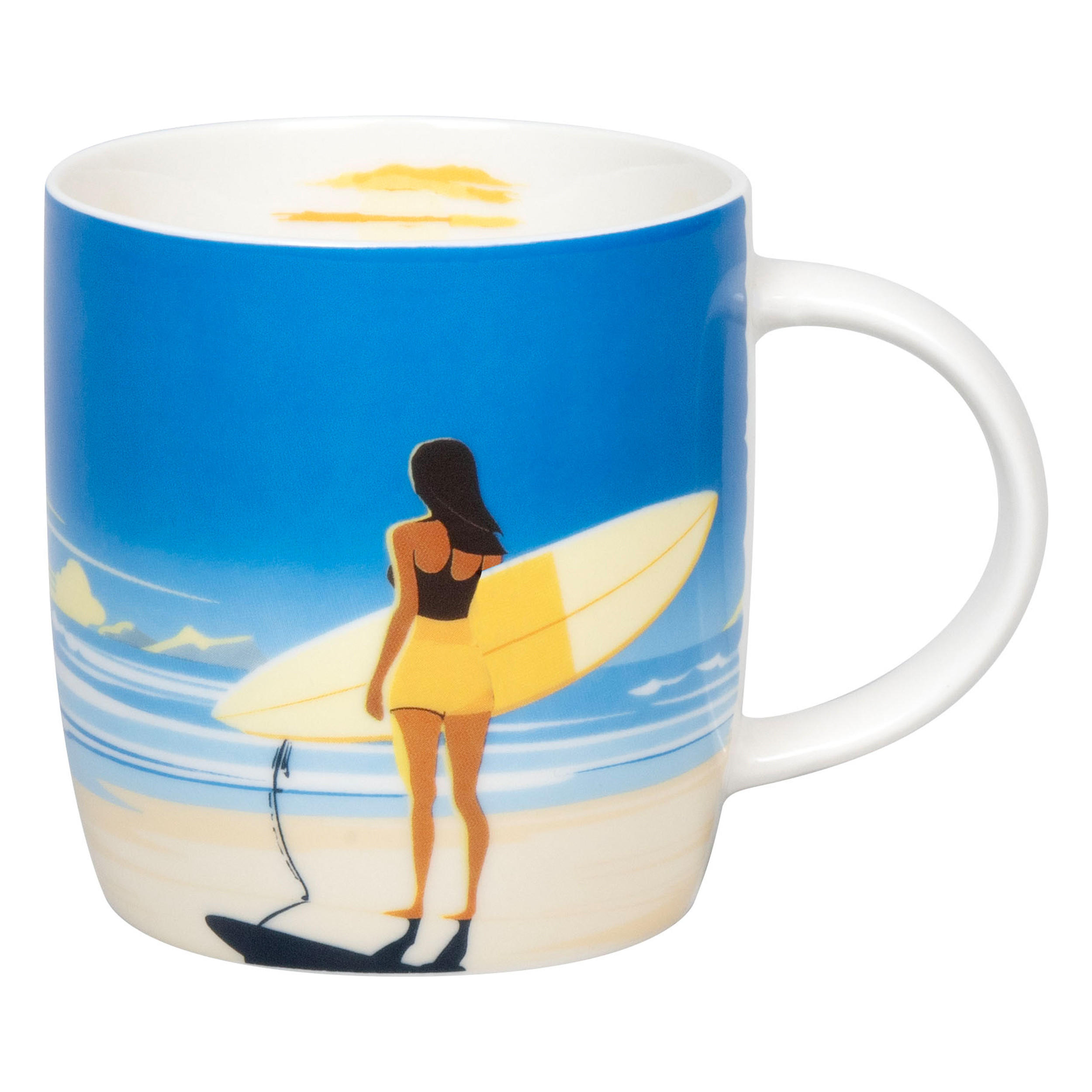 KAFFEEBECHER Vacation Surfing - Naturfarben, Keramik (0.4L) - Könitz