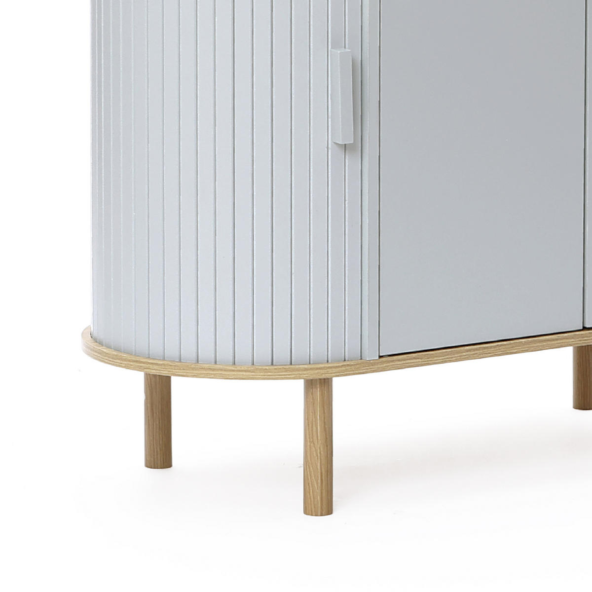 KOMMODE Modern mit 2 Türen, Holz | B80 x T40 x H76,5 cm - Grau, Holz (80/76.5/40cm) - Hometopia