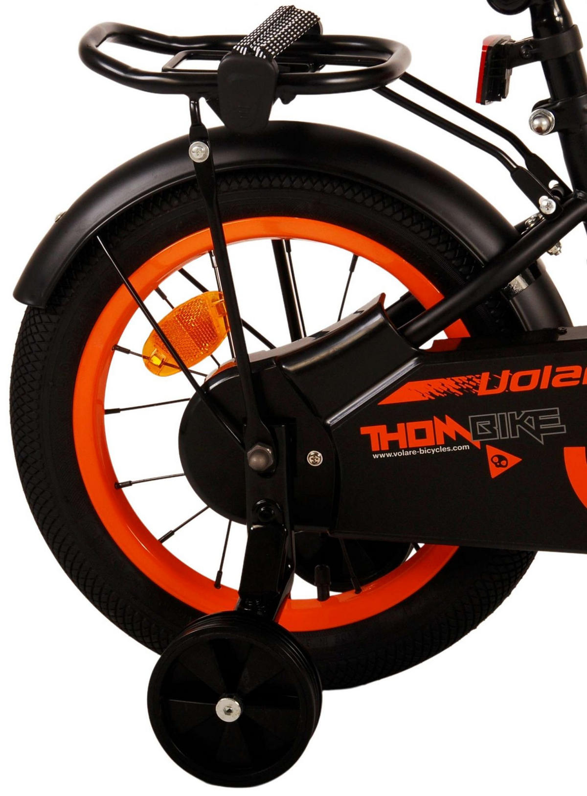 KINDERFAHRRAD Thornbike - Jungen - 14 Zoll - Rücktritt + Handbremse - Schwarz/Orange - Schwarz/Orange, Metall (46cm) - TPFSports