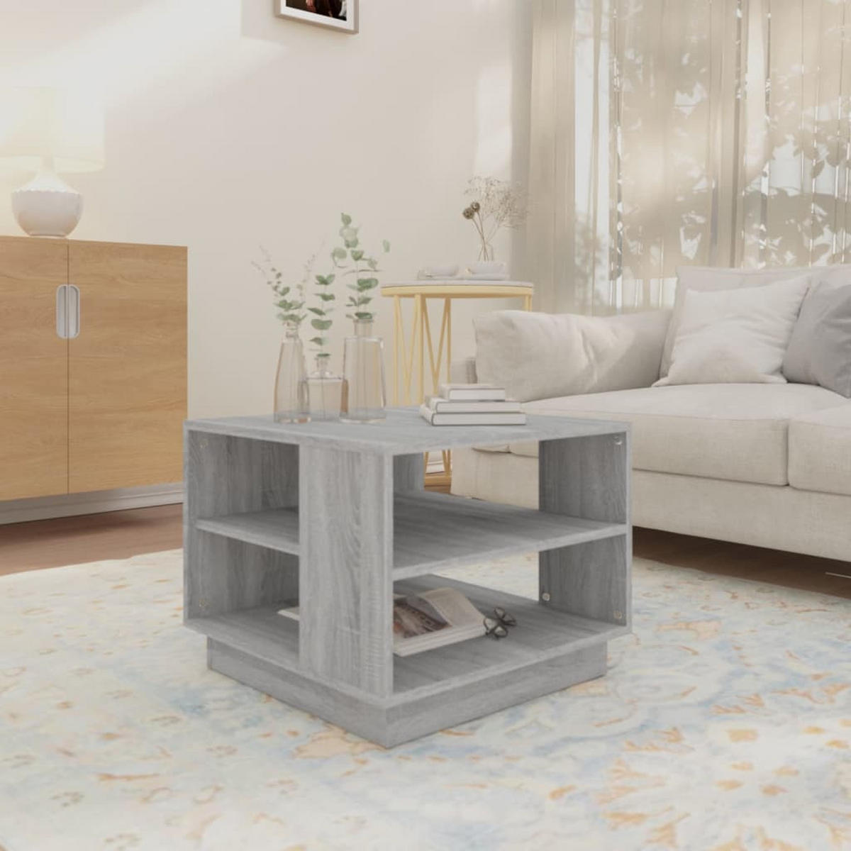 COUCHTISCH Grau Sonoma 55x55x43 cm Holzwerkstoff - Grau, Holzwerkstoff (55/55/43cm) - furnicato