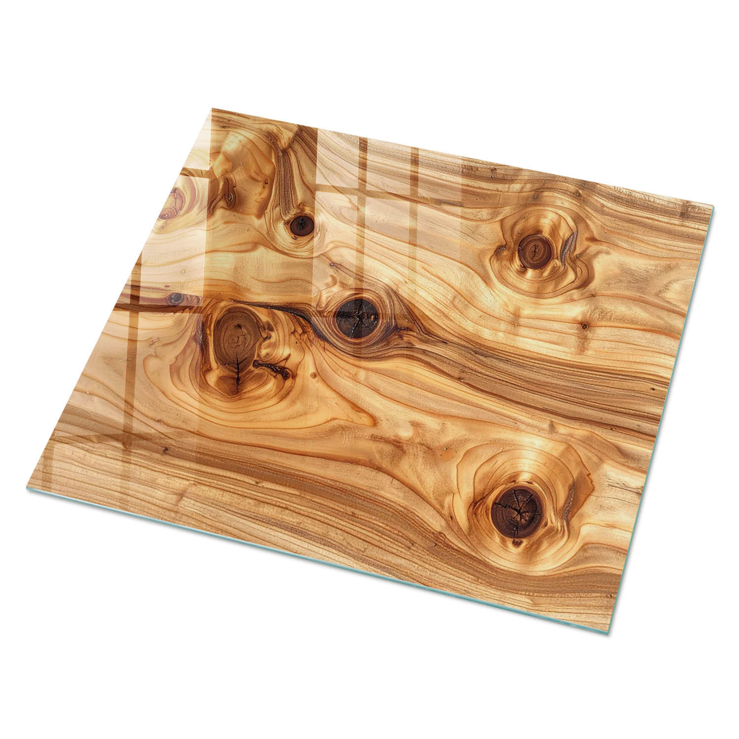 GLASPLATTE 80x60 cm – Holzmuster - Braun, Glas (0.4/80/60cm) - ArtPrintCave