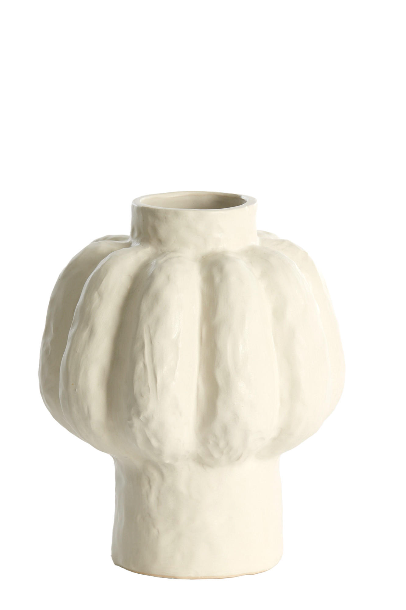 VASE Aliveri Weiß Ø21,5/25 cm - Weiß, Keramik (25cm) - Light & Living