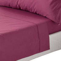 BETTLAKEN ohne Gummizug, Ägyptische Baumwolle, Fadendichte 200 - Beere, Textil (275/275cm) - Homescapes