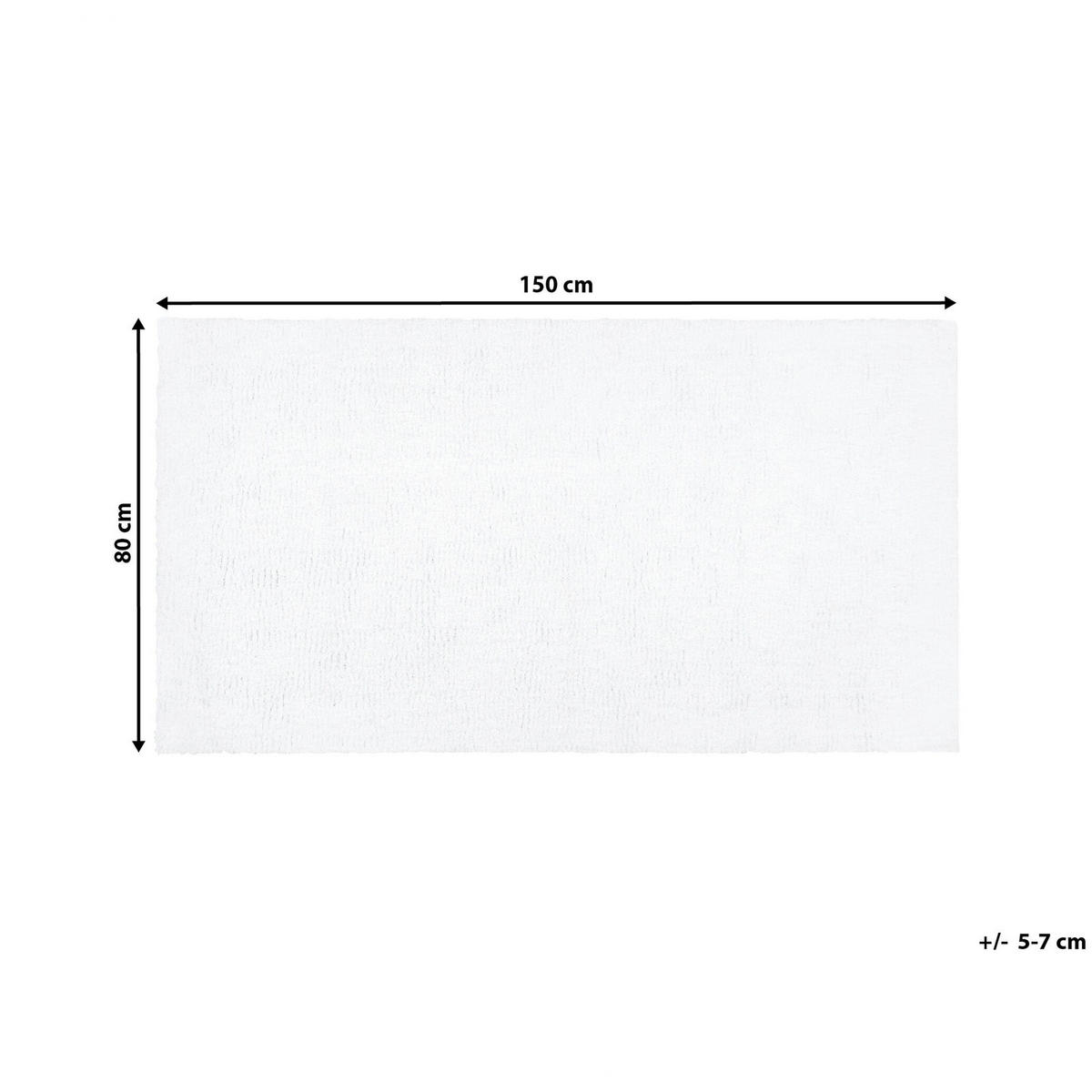 SHAGGY-TEPPICH Demre 150/80 cm - Weiß, Kunststoff (80/150cm) - Beliani