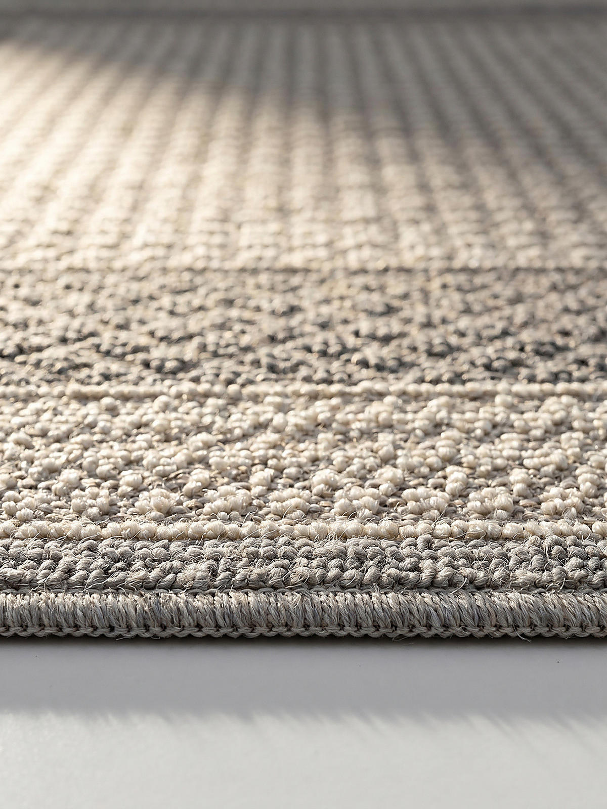 KURZFLORTEPPICH Waschbar NORA, mit Bordüre, Grau, 160 x 230 cm - Grau, Textil (160/230cm) - KADIMA DESIGN