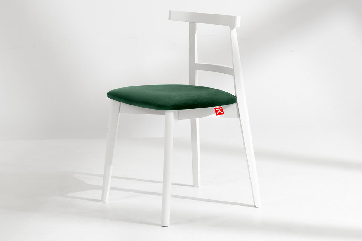 ESSTISCHSTÜHLE LILIO 2 St Vintage, Dunkelgrün / weiß - Dunkelgrün/Weiß, Holz/Textil (47/76/45cm) - KONSIMO®
