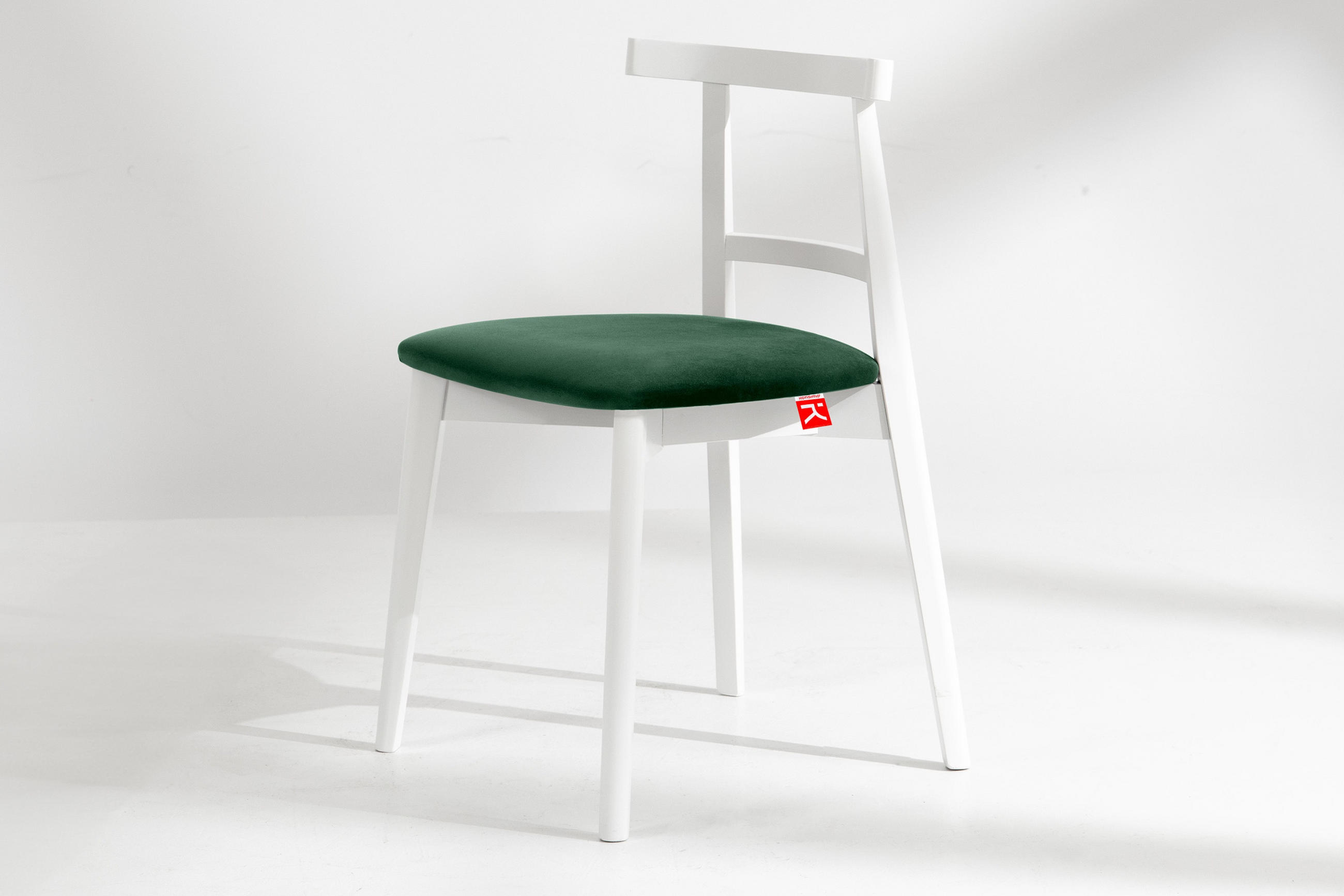 Thumbnail - Konsimo® Esstischstühle, Dunkelgrün, Weiß, Holz, Textil, 47x76x45 cm, Hergestellt in Europa, Esszimmer, Stühle, Esszimme...