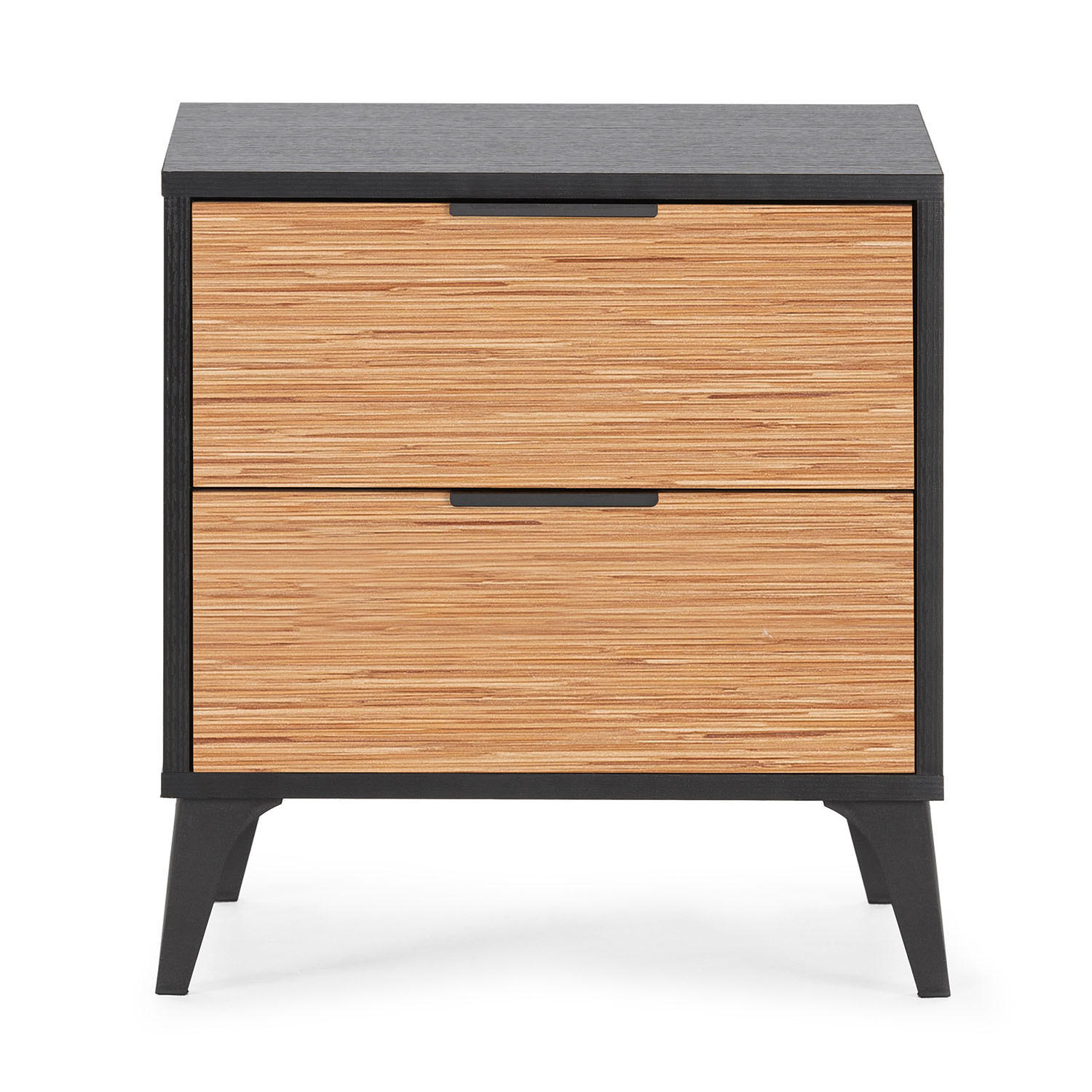 NACHTTISCH Denis, Schwarz/Holz - Schwarz, Holzwerkstoff/Kunststoff (45/48/40cm) - VS Venta-stock