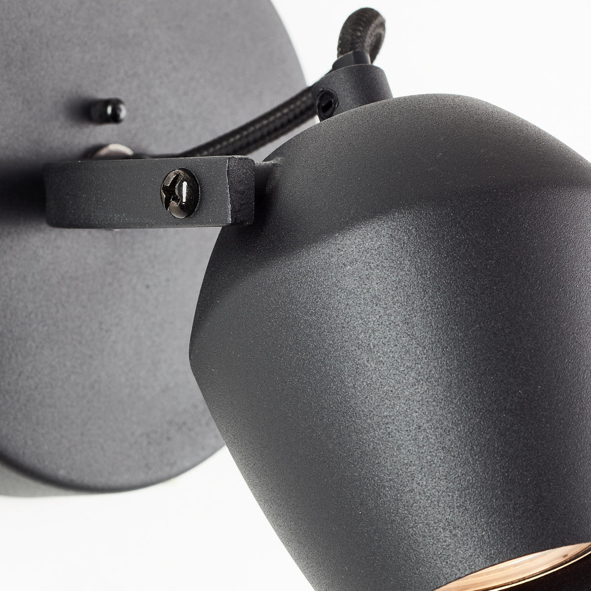 LED SPOT Vertino Schwarz 15/12/17 cm - Schwarz, Kunststoff (5cm) - Brilliant