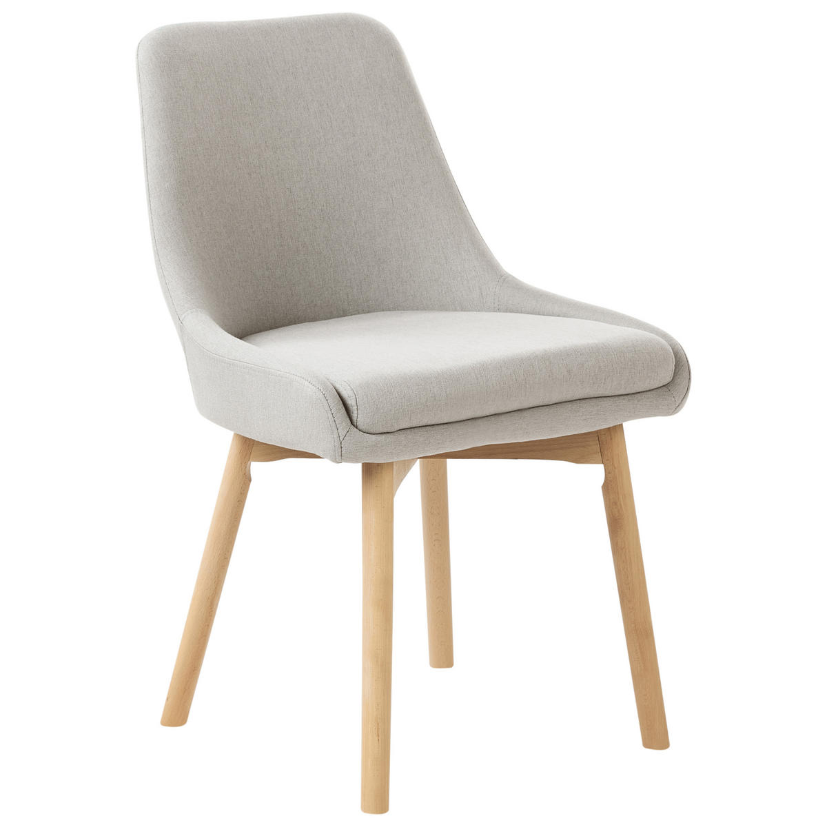 ESSZIMMERSTUHL 2er-Set Stoff Hellgrau Melfort - Hellgrau, Textil (49/82/58cm) - Beliani