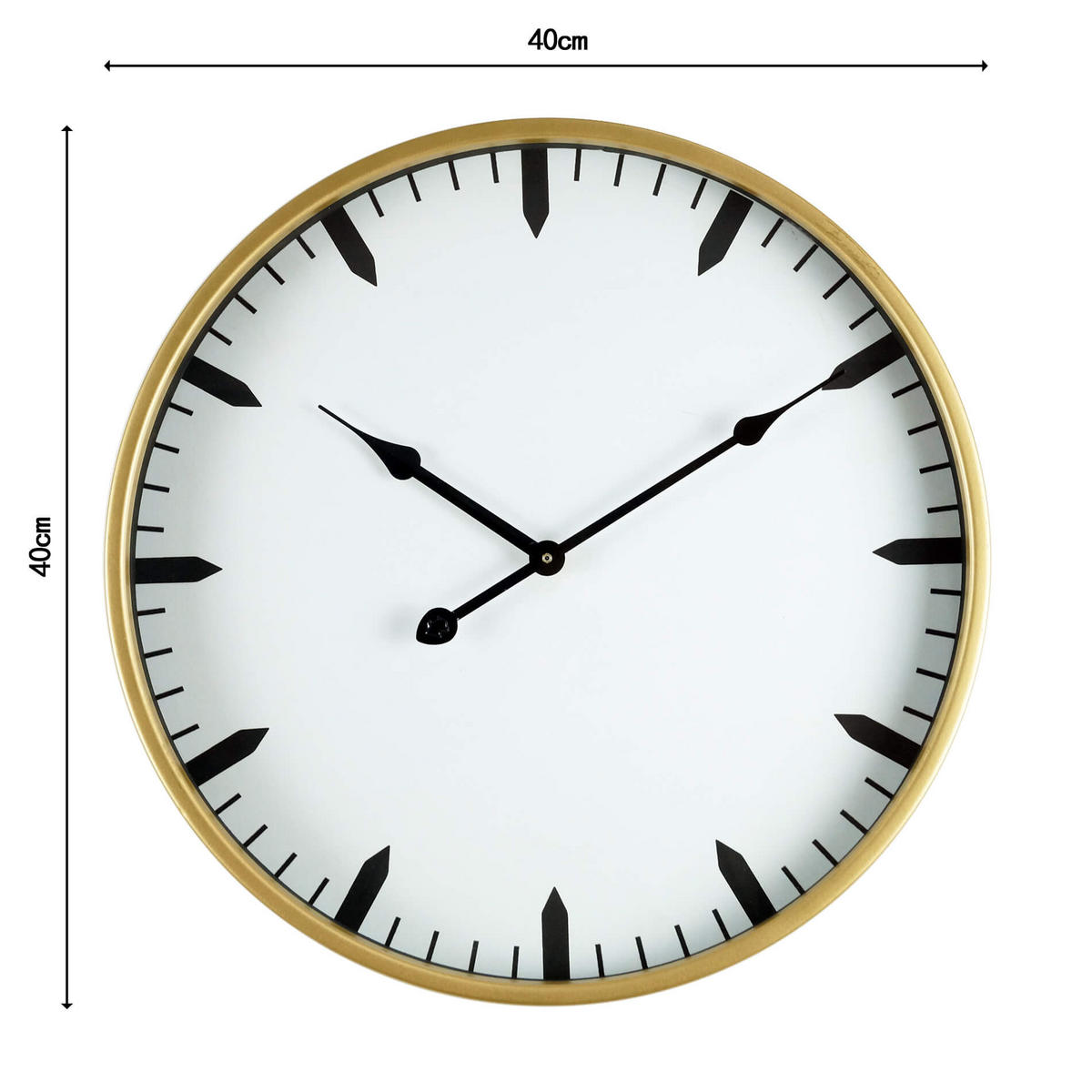 WANDUHR Weiß 6/40/40 cm - Weiß, Holzwerkstoff (6/40/40cm) - Mobili Rebecca