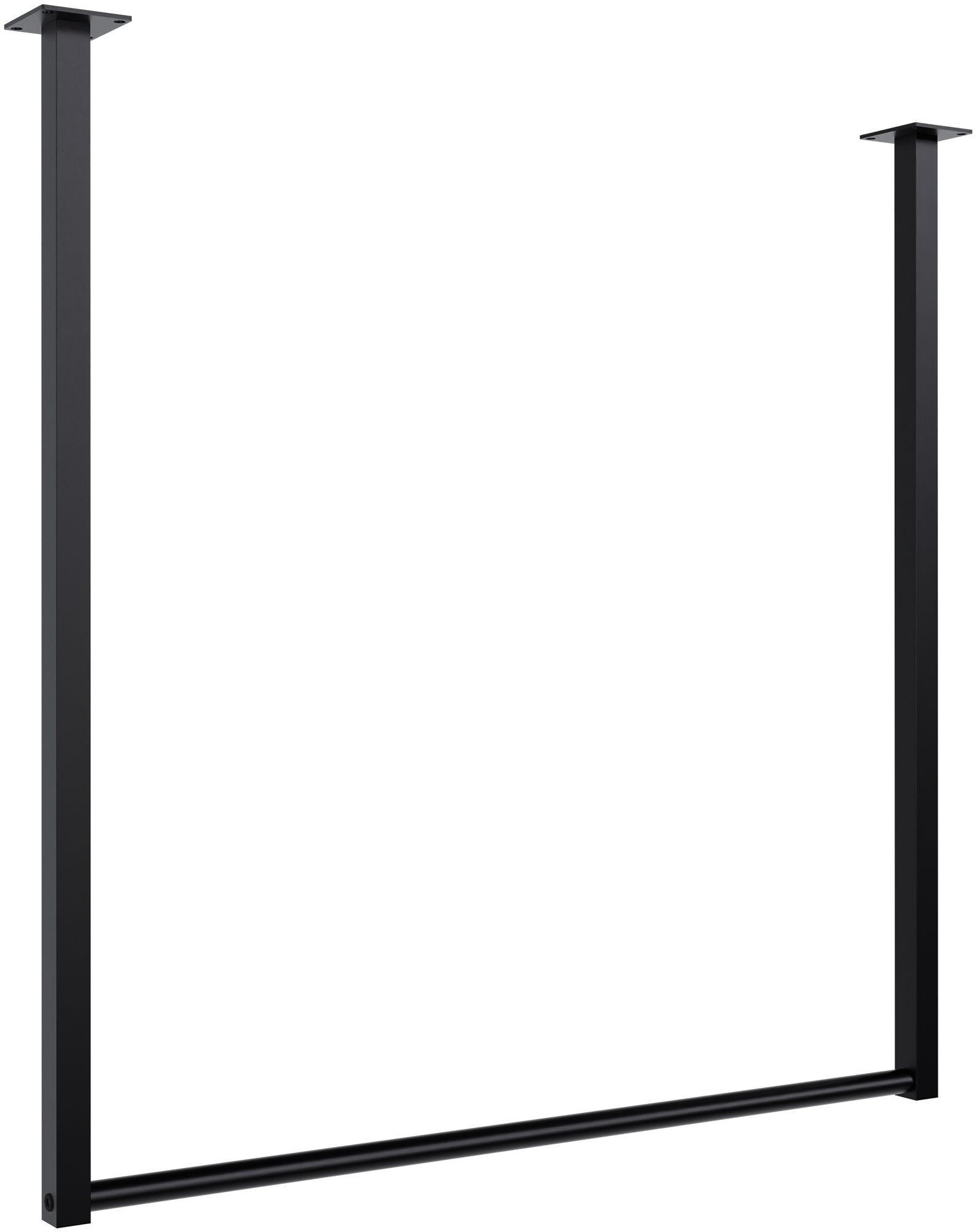 KLEIDERSTANGE 150x38x120 cm-edelstahl-Metall - Schwarz, Metall (7cm) - CLP