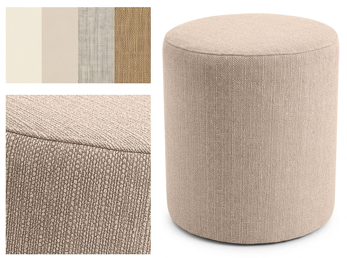 HOCKER M22 Beige 41/45/41 cm eckig - Beige, Textil (41.1/45/41.1cm) - Livojo