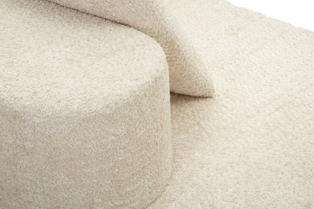 3-SITZER Sofa Bouclé Island - Beige - Beige, Kunststoff/Textil (92/78/238cm) - Pasmara