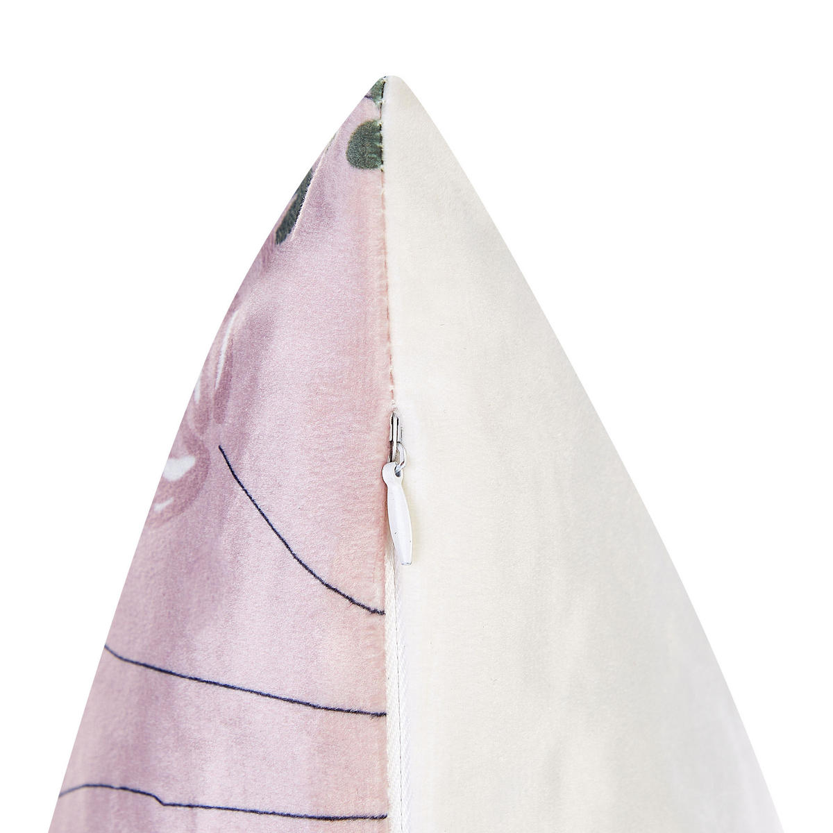 DEKOKISSEN 2er-Set Pastellrosa 45/45 cm Cyclamen - Pink, Textil (45/45cm) - Beliani