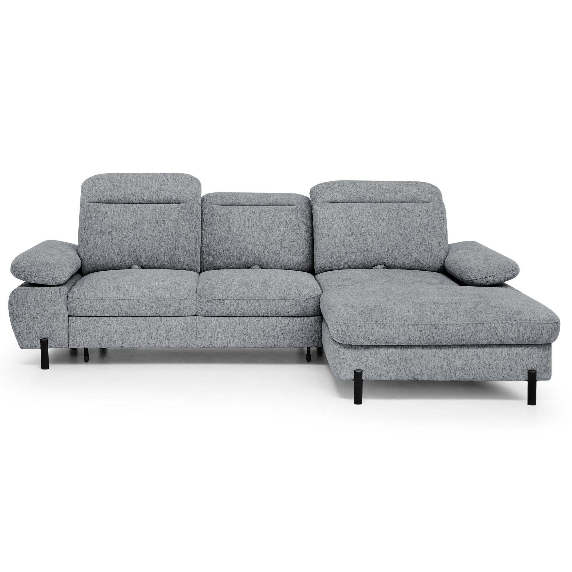 Beautysofa Eckschlafsofa Grau 285x190 cm