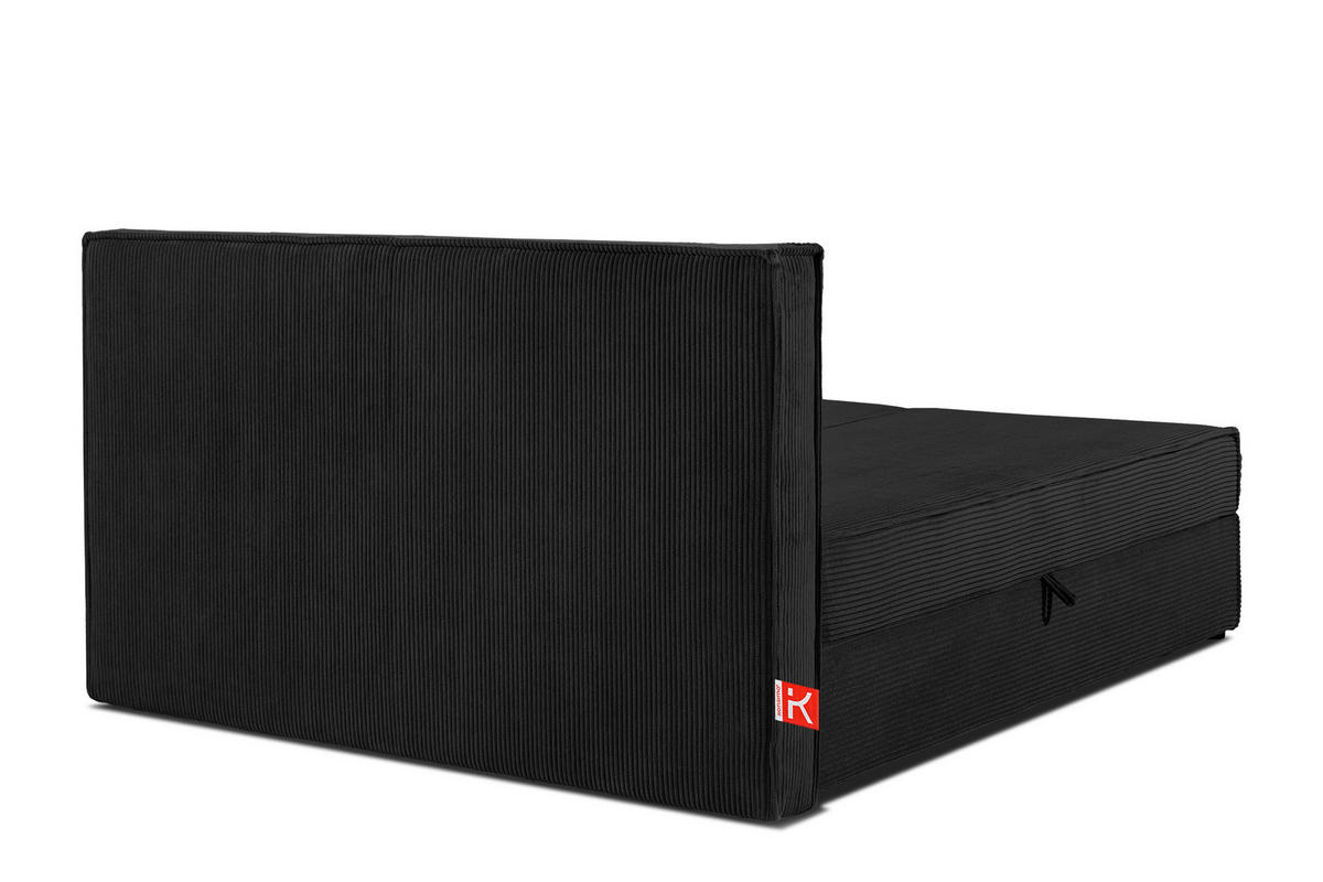 BOXSPRINGBETT ROTI mit Stauraum, schwarz - Schwarz, Holz/Holzwerkstoff (140/200cm) - KONSIMO®