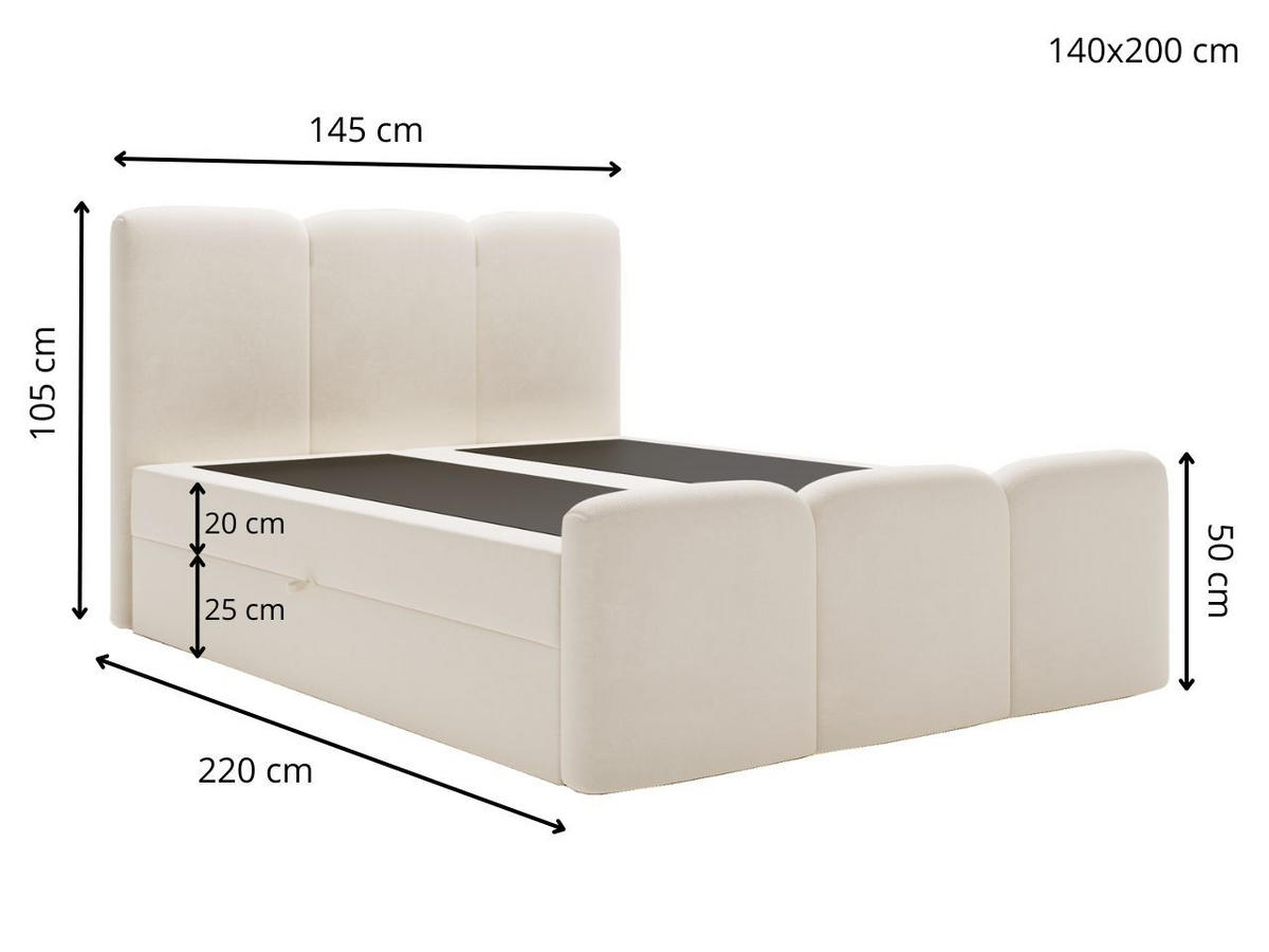 BOXBETT Campi 140x200 Grau - Grau, Holz/Textil (140/200cm) - Graingold