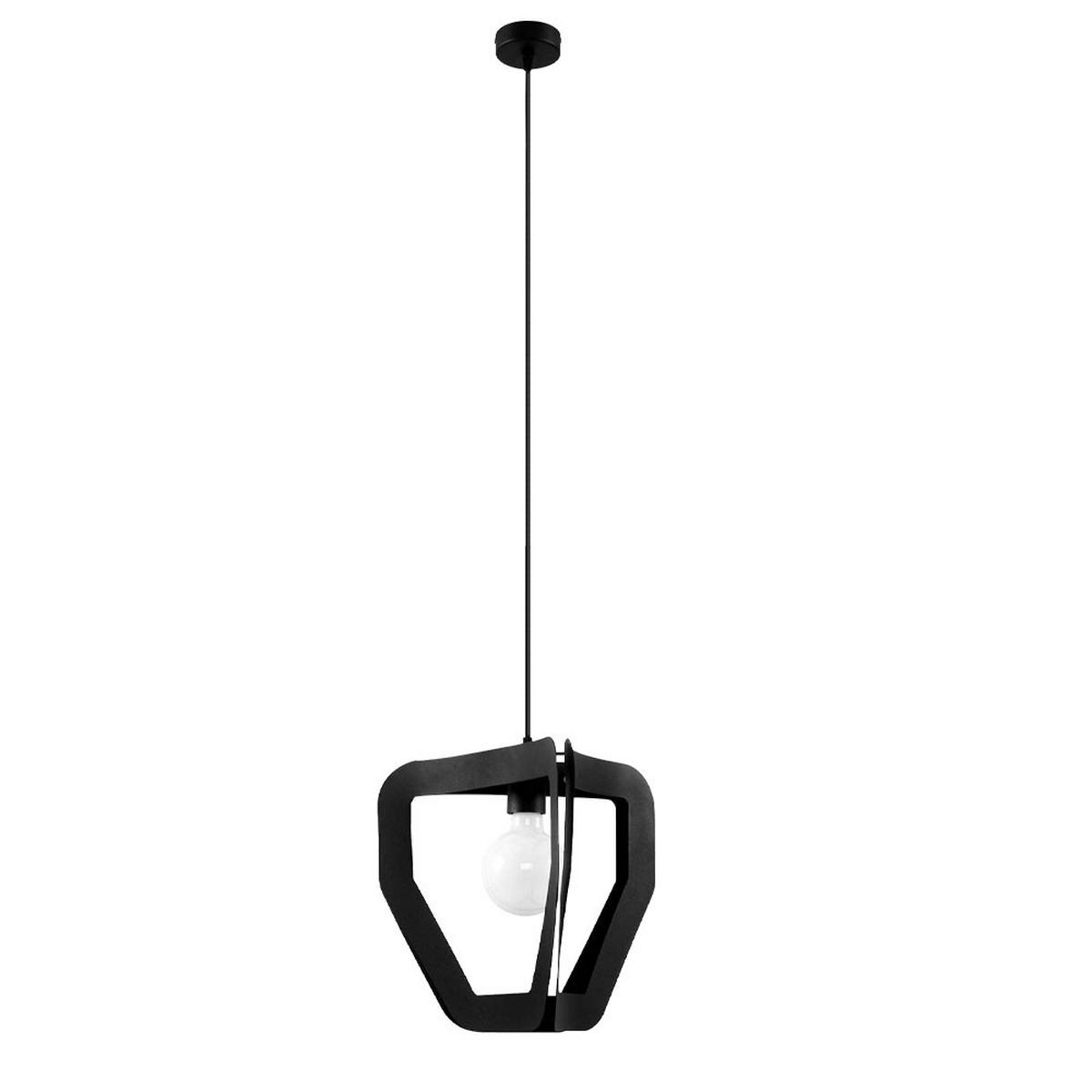 PENDELLEUCHTE Stahl Schwarz Dreieckgestell - Schwarz, Metall (35/32/120cm)