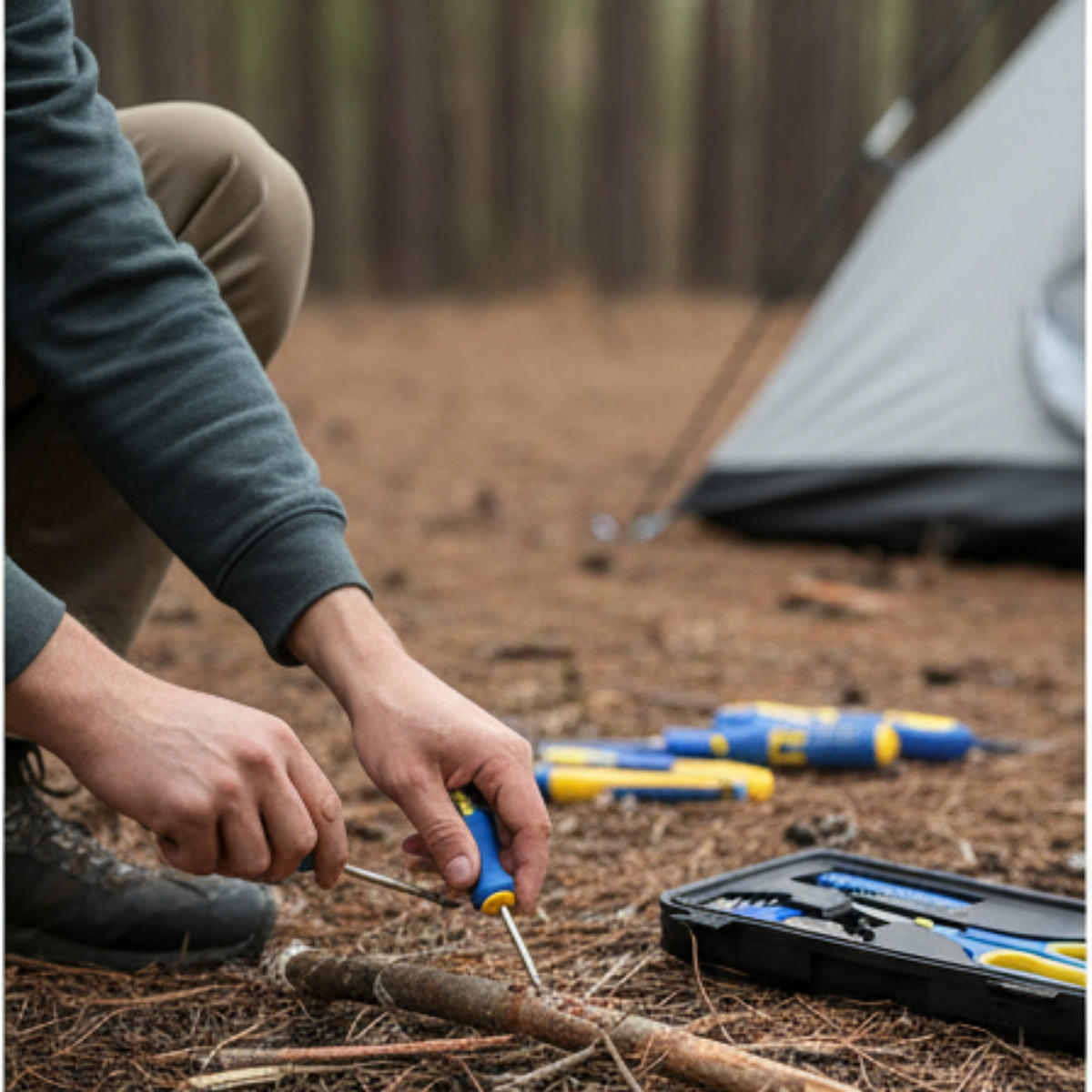 WERKZEUGSET Schwarz 21-teilig mit Schraubendreher Bits Schere Koffer - Schwarz, Kunststoff (23/6/13cm) - Kinzo