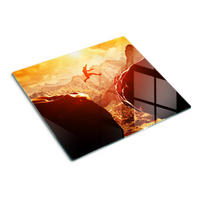 GLASPLATTE 60x52 cm Abgrundsprung - Orange, Glas (60/0.4/52cm) - TULUP