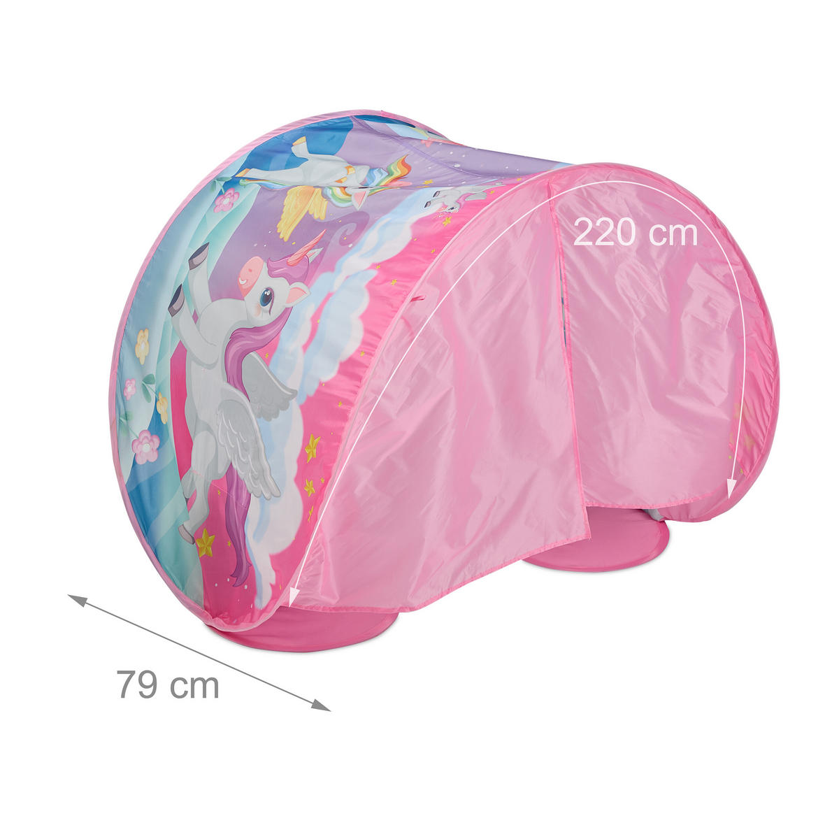 BETTZELT Bunt Kinder Pop-up - Multicolor, Textil - Relaxdays