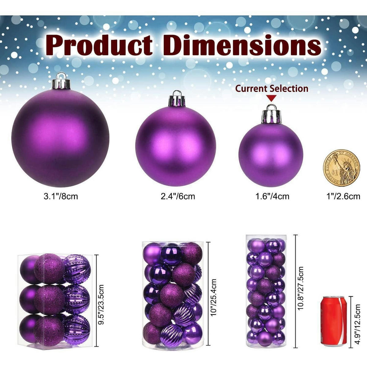 WEIHNACHTSKUGELN 12-teiliges Set 8 cm Lila Bruchsicher Kunststoff - Lila, Kunststoff (8/8/8cm)