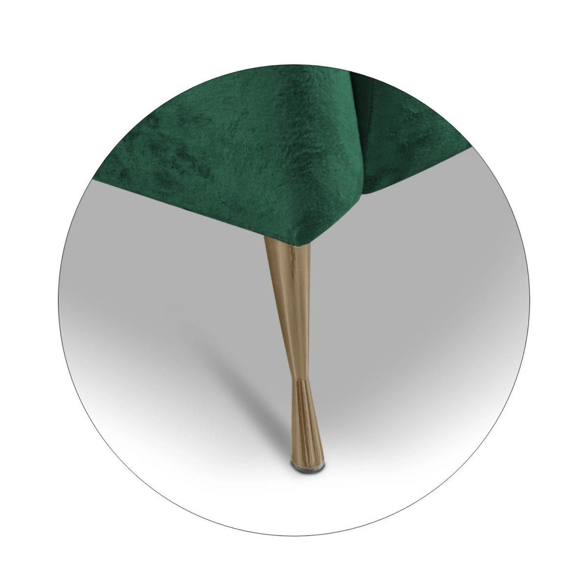 POLSTERSESSEL Adria mit Metallfüßen - Dunkelgrün/Goldfarben, Holzwerkstoff/Textil (87/78/83cm) - Ravio