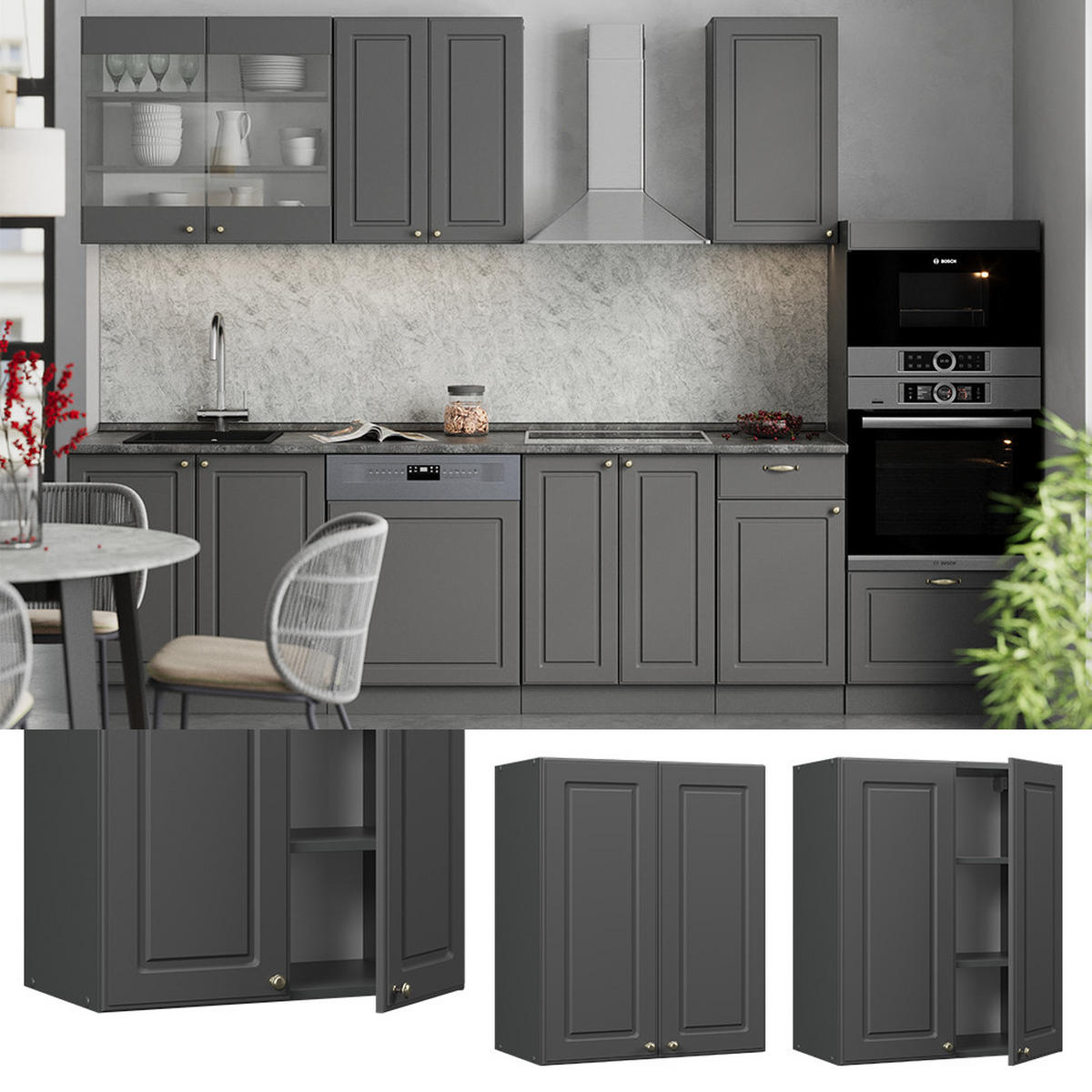 Anthrazit, Holzwerkstoff (60/72/34.1cm) - Vicco