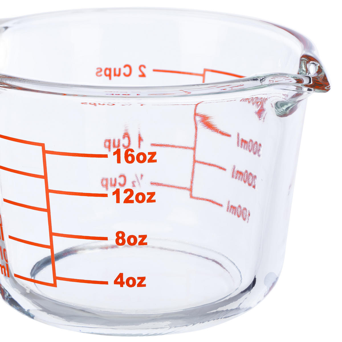 MESSBECHER - Transparent, Glas (0.5L) - Relaxdays