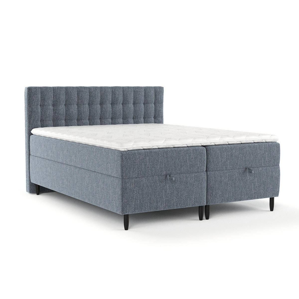BOXBETT Milo Blau 160/200 cm - Blau/Schwarz, Holz/Holzwerkstoff (160/200cm) - Maison de Reve