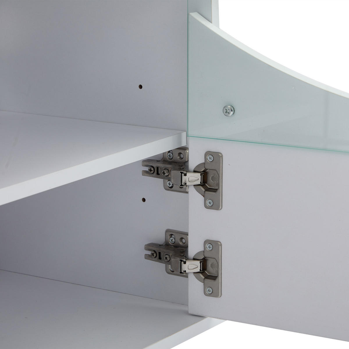 TV-ELEMENT in Weiß TV Schrank mit Stauraum,LED-Beleuchtung für Wohnzimmer B175/T38/H51cm - Weiß, Glas/Holzwerkstoff (175/51/38cm) - STILVORA