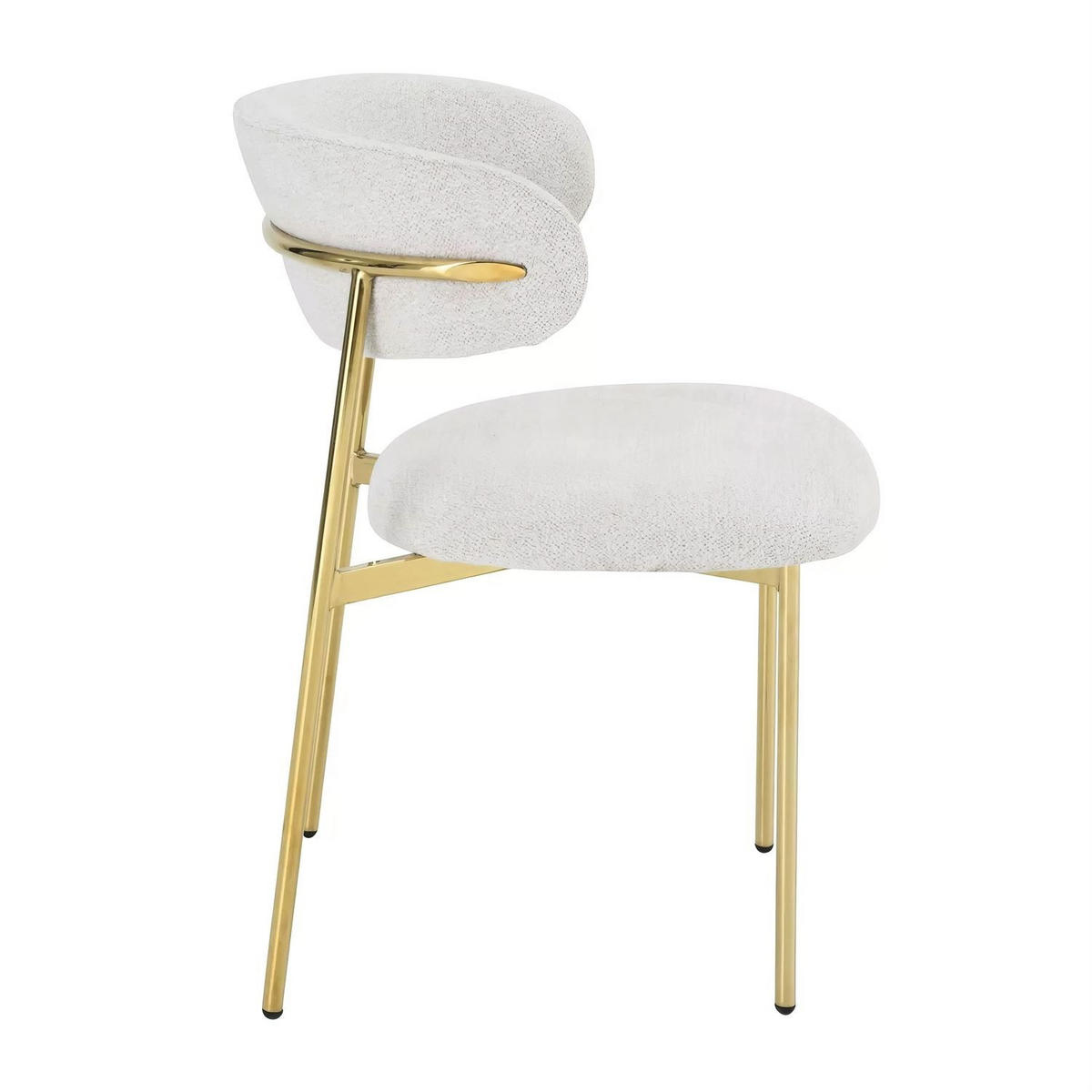 POLSTERSTUHL ELYSE GOLD - Beige, Textil (56/80/58cm) - Lookway