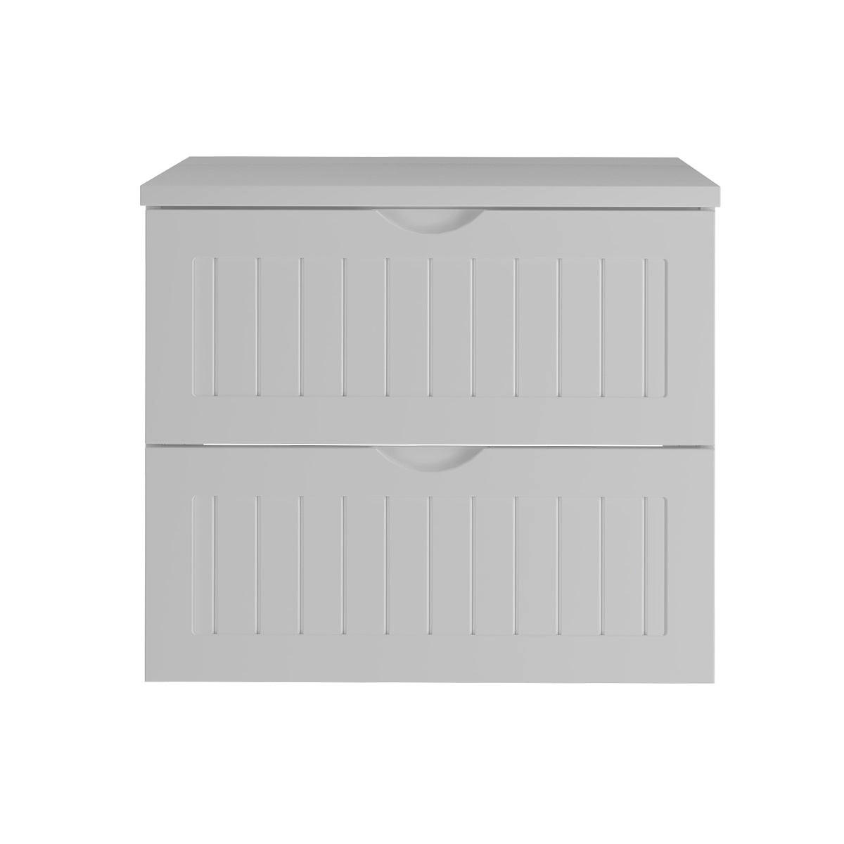 WASCHTISCHUNTERSCHRANK 60.6cm Soline Weiß - Weiß, Holzwerkstoff (60.6/52.2/46.5cm) - Petits-meubles