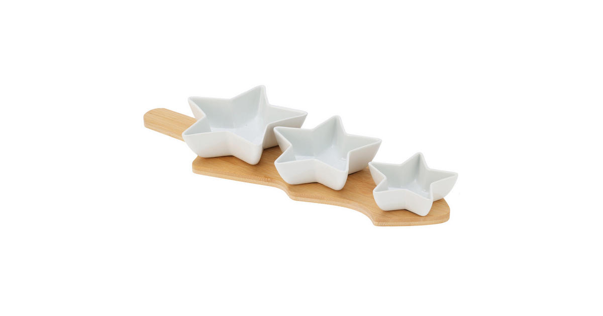 Excellent Houseware SNACKSCHALEN Glaciera mit Bambustablett online ...