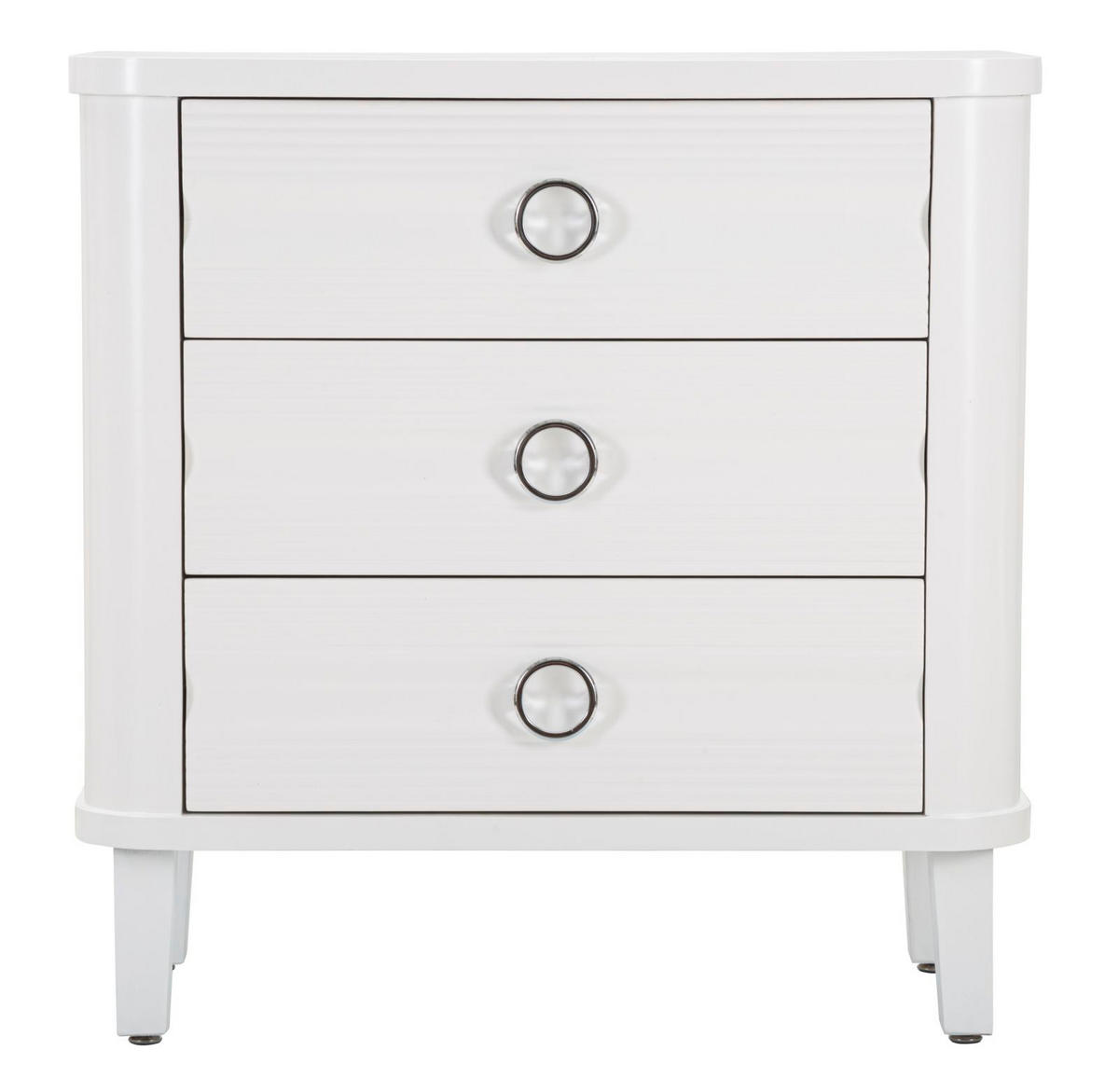 KOMMODE Shine, weiß, Tannenholz, MDF und Metall, 81 x 40 x 84 cm - Weiß, Holz/Holzwerkstoff (81/84/40cm) - Mauro Ferretti