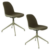 ESSZIMMERSTUHL Albert Kuip Swivel Grün - 2 er Set - Grün, Textil (45/83.6/52cm) - Zuiver