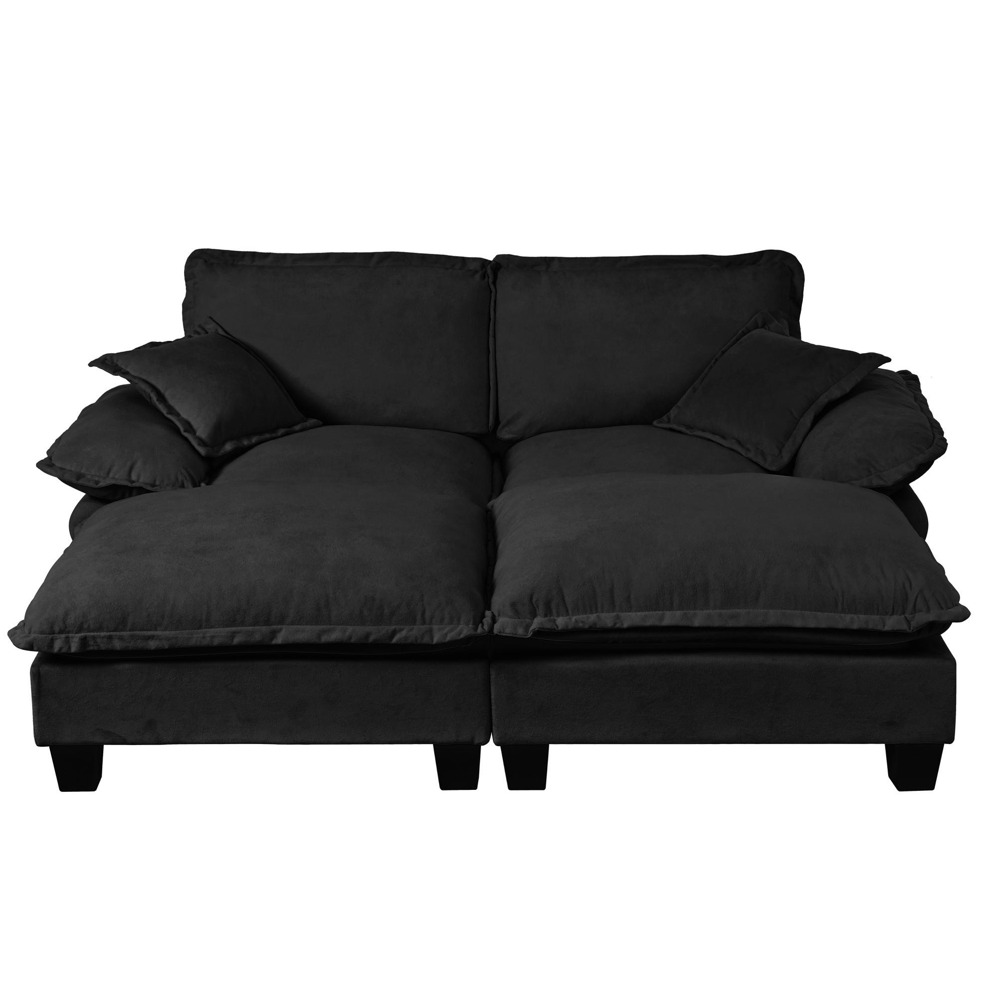Redom Ecksofa Schwarz 194x151 cm