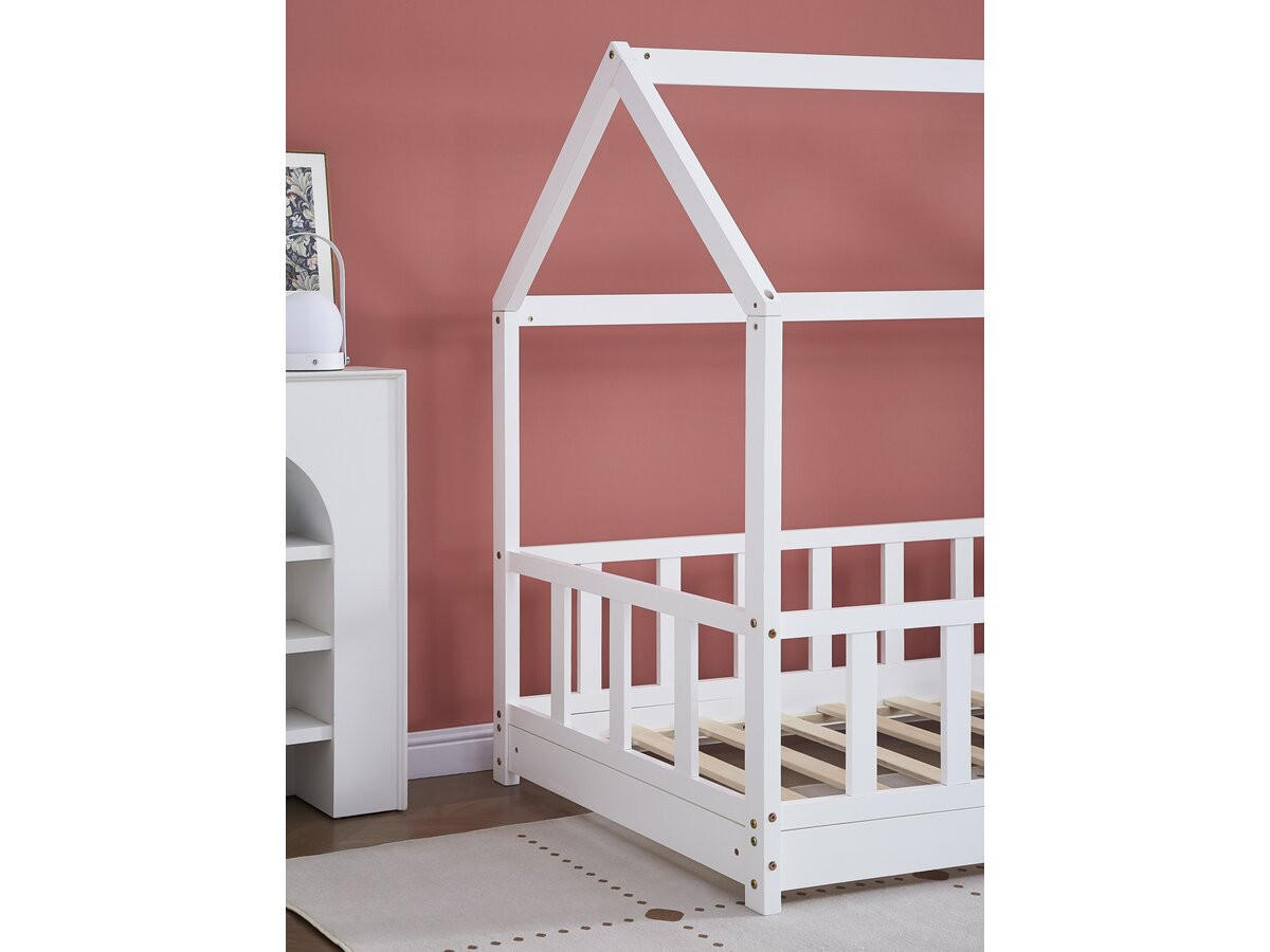 HAUSBETT Charlotte Weiß - Weiß, Holz (80/160cm) - Habitat Garten