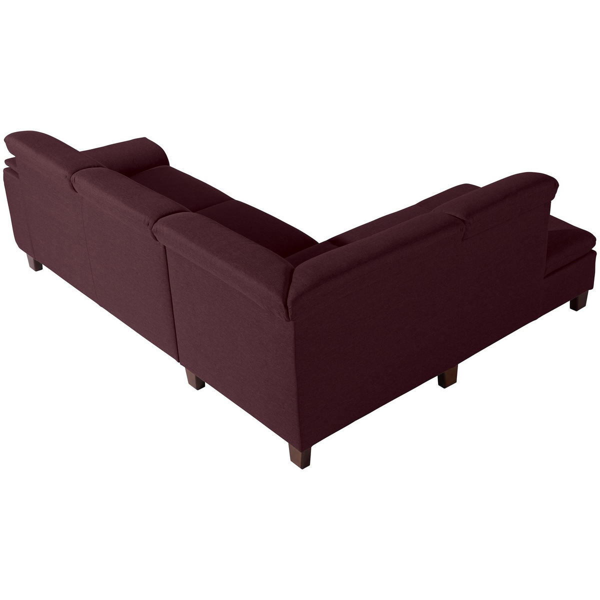 ECKSOFA mit Ottomane links Kaylil Flachgewebe burgund - Bordeaux, Kunststoff (187/247cm) - 58aufmkessel